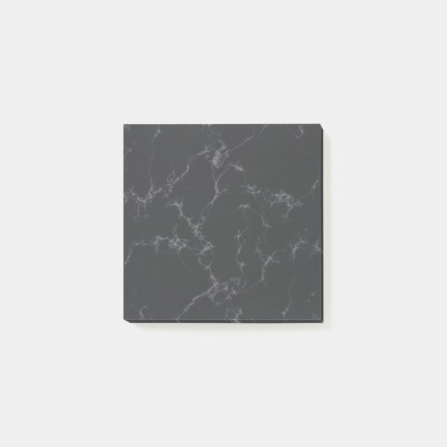 Eleganter Marmor style4 - Schwarzweiss, dunkelgrau Post-it Klebezettel (Vorderseite)