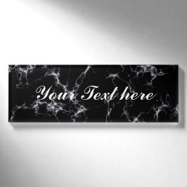 Eleganter Marmor style4 - Schwarzweiss Namenschild