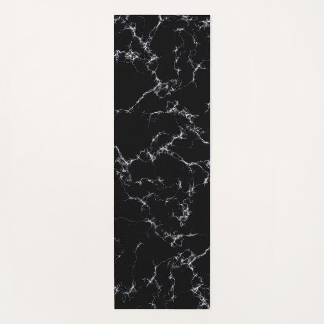 Eleganter Marmor style4 - Schwarzweiss Yogamatte (Vorderseite)