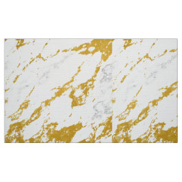 Eleganter Marmor style6 - Gold und Weiß Stoff