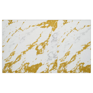 Eleganter Marmor style6 - Gold und Weiß Stoff