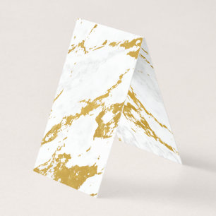 Eleganter Marmor style6 - Gold und Weiß Visitenkarten