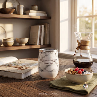 Eleganter Marmor Weiß Morning Roast