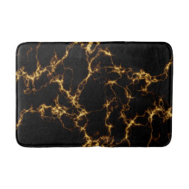 Eleganter Marmorstil3 - Schwarzes Gold Badematte