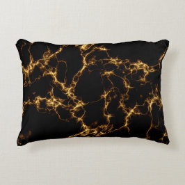 Eleganter Marmorstil3 - Schwarzes Gold Dekokissen