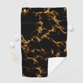 Eleganter Marmorstil3 - Schwarzes Gold Golfhandtuch
