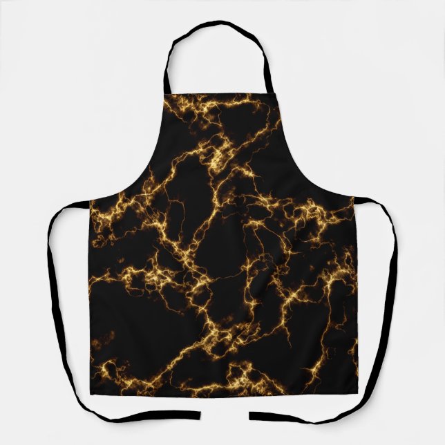 Eleganter Marmorstil3 - Schwarzes Gold Schürze (Vorderseite)