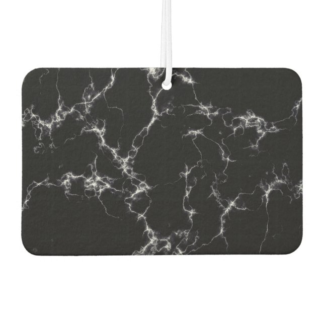 Eleganter Marmorstil4 - Schwarz und Weiß Autolufterfrischer (Vorderseite)