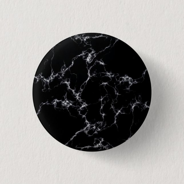Eleganter Marmorstil4 - Schwarz und Weiß Button (Vorderseite)