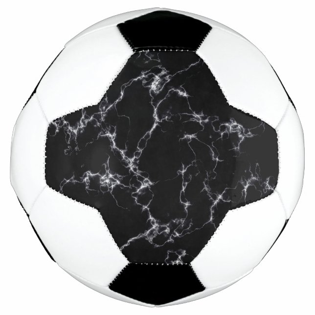Eleganter Marmorstil4 - Schwarz und Weiß Fußball (Vorderseite)