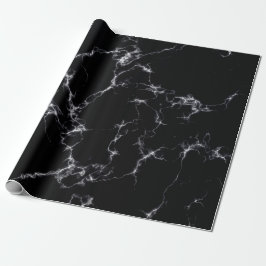 Eleganter Marmorstil4 - Schwarz und Weiß Geschenkpapier