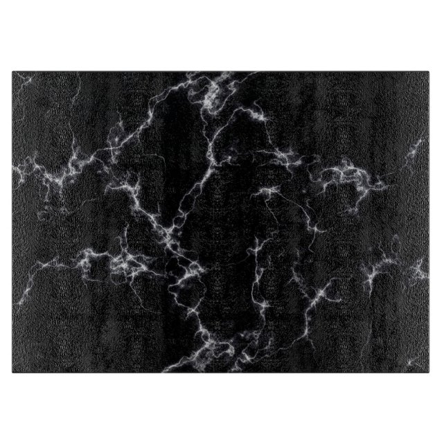 Eleganter Marmorstil4 - Schwarz und Weiß Schneidebrett (Vorderseite)