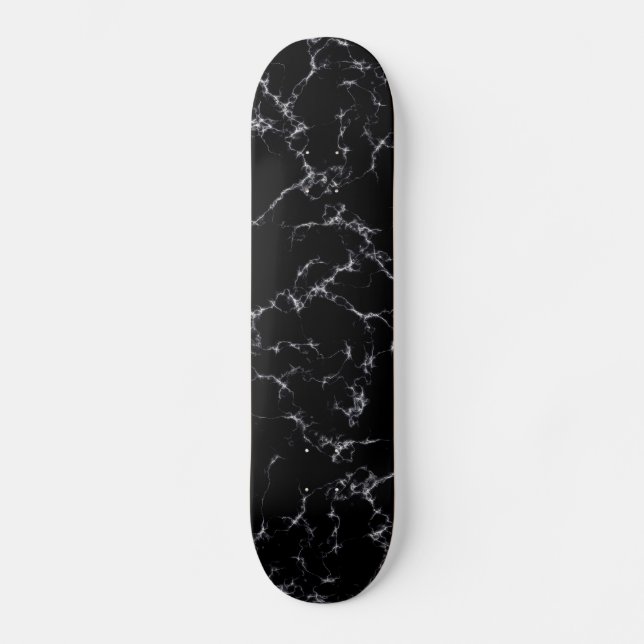 Eleganter Marmorstil4 - Schwarz und Weiß Skateboard (Vorderseite)