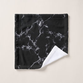 Eleganter Marmorstil4 - Schwarz und Weiß Waschlappen