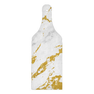 Eleganter Marmorstil6 - Gold und Weiß Schneidebrett