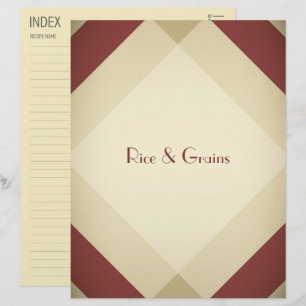 Eleganter Maroon Diamond Recipe Divider/Index