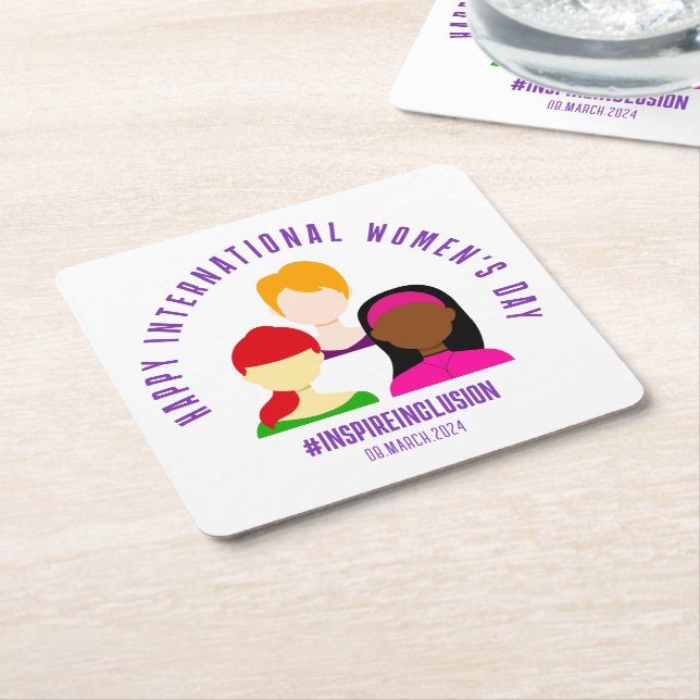 Eleganter März zum Internationalen Frauentag 8 Rechteckiger Pappuntersetzer (angewinkelt)