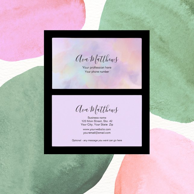 Eleganter Massage Wellness-Center Wellness Hair St Visitenkarte (Personalize these beautiful business cards with your own name and contact information!
)