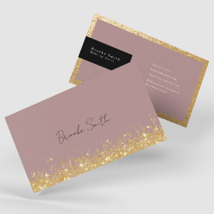 Eleganter Mauve und Gold Luxury Visitenkarte