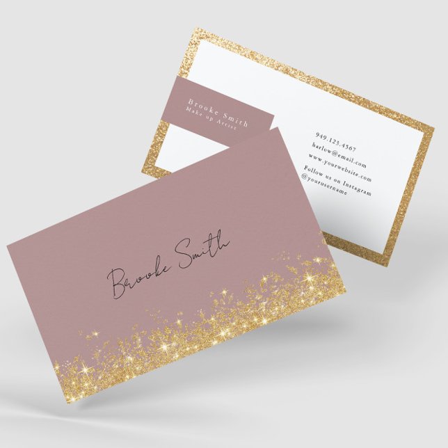 Eleganter Mauve und Gold Luxury Visitenkarte (Von Creator hochgeladen)