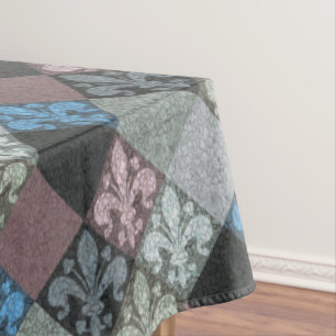 Eleganter Medieval Fleur de Lys Pattern Tischdecke