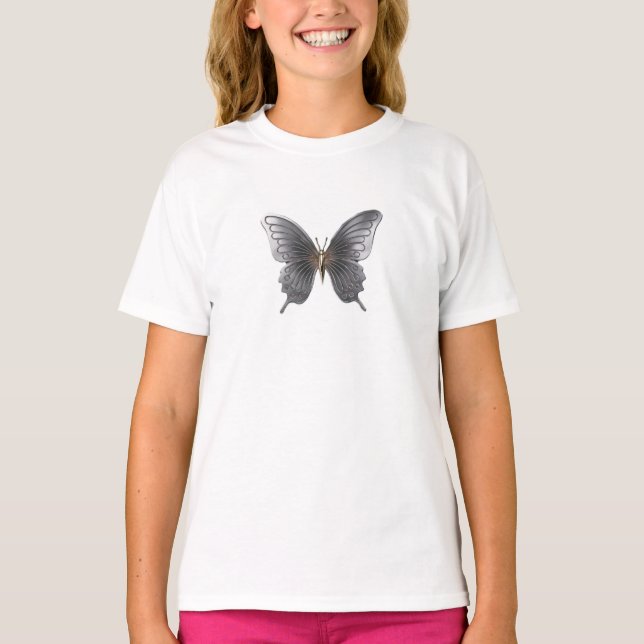Eleganter Metal Butterfly Kids T - Shirt (Vorderseite)