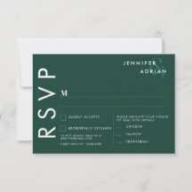 Eleganter Minimal Brunswick Green Modern Wedding R
