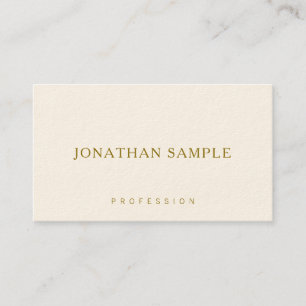 Eleganter Minimal einfaches Design Gold Text Luxus Visitenkarte