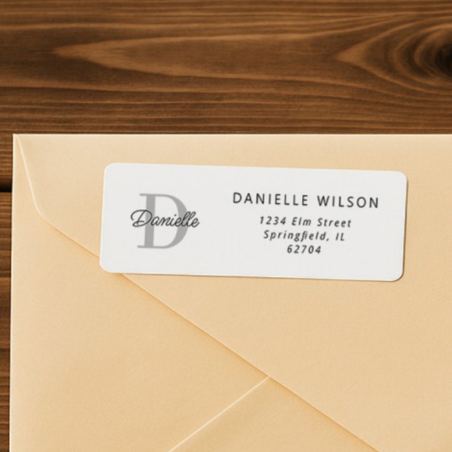 Eleganter Minimal Individuelle Name Monogram Einfa (Von Creator hochgeladen)