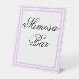 Eleganter Minimal Lila Mimosa Bar Sockelschild