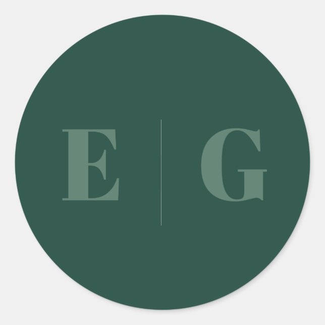 Eleganter Minimal Moderner Hochzeitsplatz Runder Aufkleber (Vorderseite)