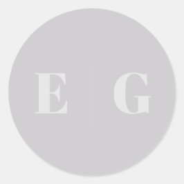 Eleganter Minimal Moderner Hochzeitsplatz Runder Aufkleber