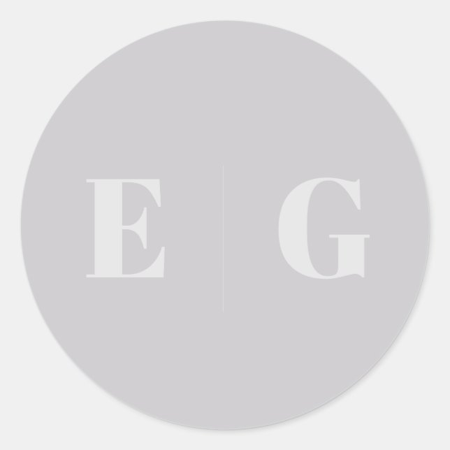 Eleganter Minimal Moderner Hochzeitsplatz Runder Aufkleber (Vorderseite)