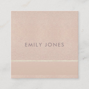 ELEGANTER MINIMAL-ROSE-GOLD QUADRATISCHE VISITENKARTE