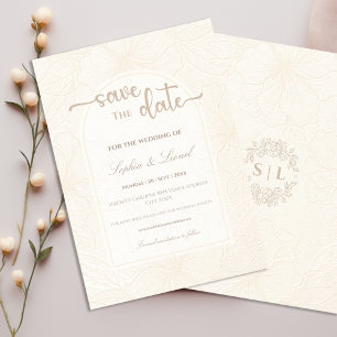 Eleganter Minimal von White Wedding Save The Date