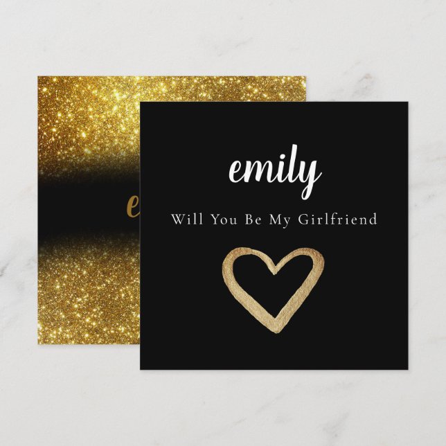 Eleganter Minimal wird meine Freundin-Karte sein Dankeskarte (Vorne/Hinten)