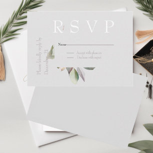 Eleganter minimaler Eukalyptus RSVP Karte