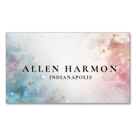 Eleganter minimaler Familienname | 5-Minuten-Bearb Magnetische Visitenkarte
