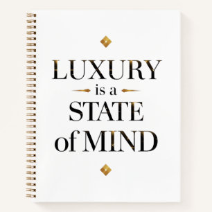 Eleganter minimaler Luxuszustand Notizbuch
