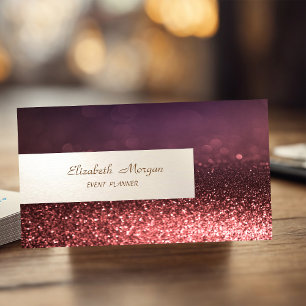 Eleganter Minimalist, Glänzend, Einfacher Glitter Visitenkarte