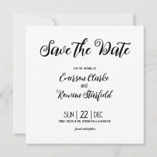 Eleganter Minimalist individuell anpassbar mit Rüc Save The Date