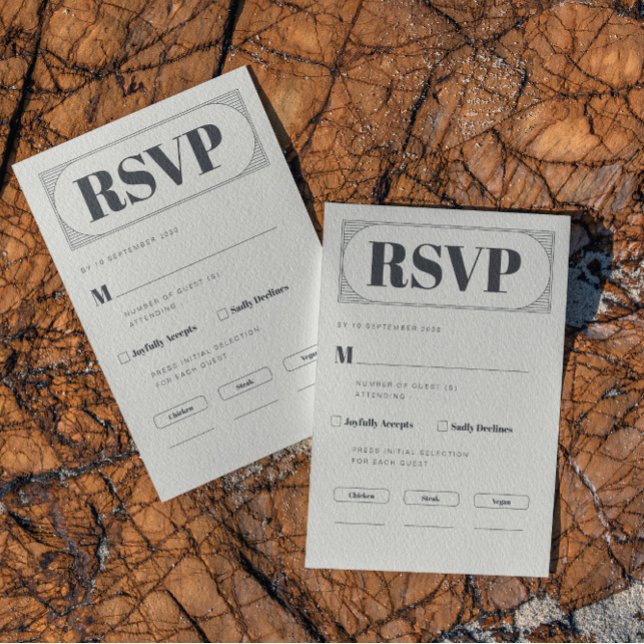 Eleganter Minimalistisch Chic RSVP Karte (Von Creator hochgeladen)