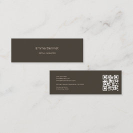 Eleganter Minimalistisch Name Unternehmen Details  Mini Visitenkarte
