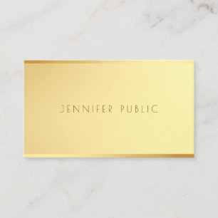 Eleganter Minimalistisch Template Glamour Gold Mod Visitenkarte