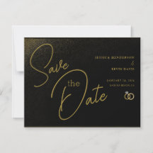 Eleganter Minimalistischer Black & Gold Rett-the-D