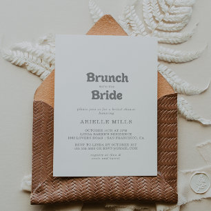 Eleganter minimalistischer Brunch mit der Braut Du Einladung