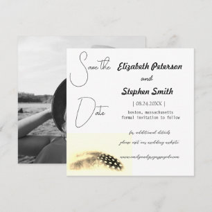 Eleganter, minimalistischer Foto Save The Date