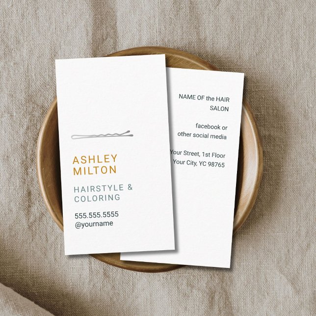 Eleganter Minimalistischer Friseur Visitenkarte (Von Creator hochgeladen)