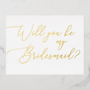 Eleganter Minimalistischer Goldskriptfeuerverbandv Folie Einladungspostkarte