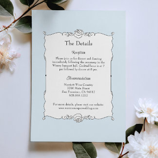 Eleganter minimalistischer handgezeichneter Rosenr Begleitkarte
